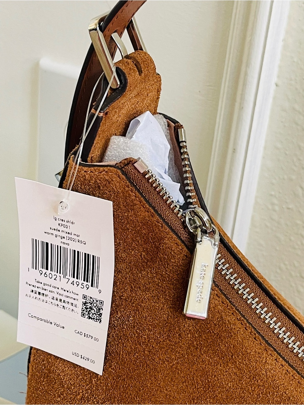 Kate Spade New York Nova Suede Large Shoulder Bag - Picture 12 of 15